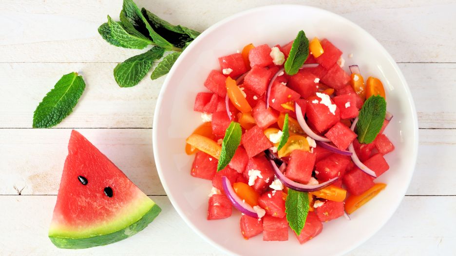 Przepis na Sałatkę Arbuzowo-Pomidorową