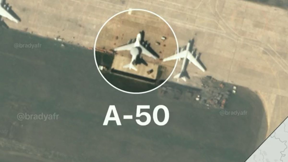 Rzadki samolot A-50 Berijew zauważony na lotnisku w Rosji
