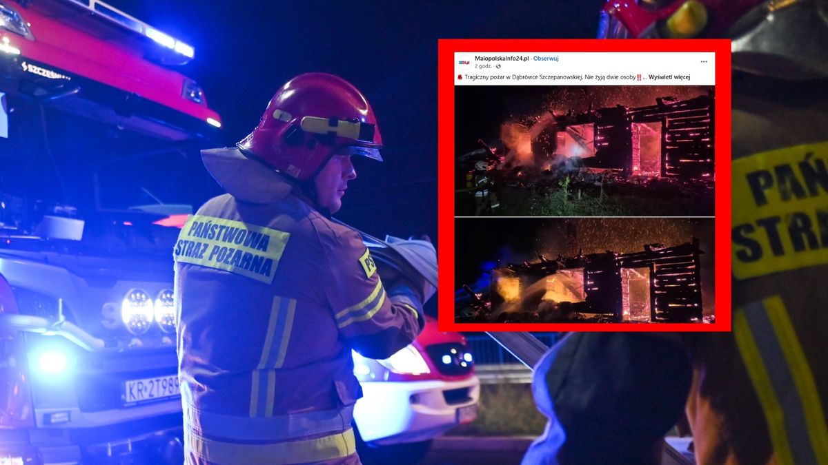 Pożar domu w Dąbrówce Szczepanowskiej