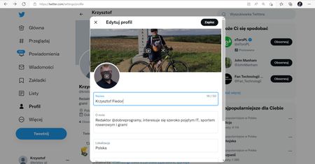Twitter: jak zmienić imię i nazwisko?