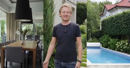 Rafał Olbrychski stworzył zachwycający azyl w Wilanowie: basen z pompą ciepła, studio nagraniowe, obficie zazieleniony ogród... (ZDJĘCIA)