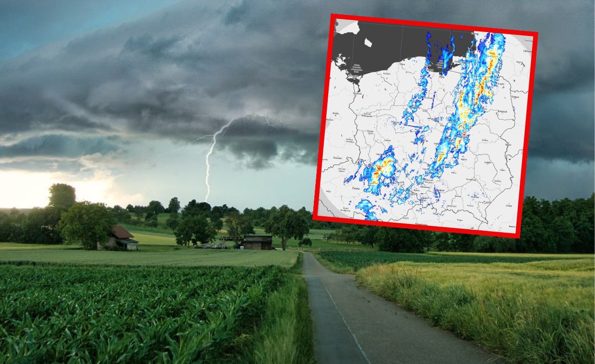  Zacznie się w pogodzie od 12:00. Są nowe alerty IMGW. Na mapie opady, które przechodzą przez Polskę