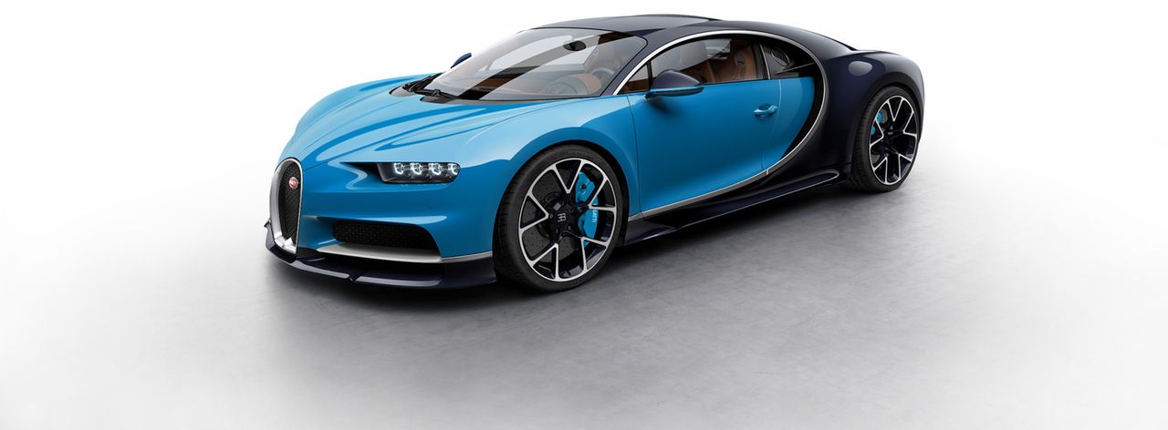 Bugatti Chiron w różnych oficjalnych konfiguracjach kolorystycznych