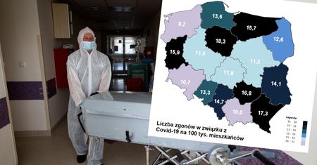 Zgony na COVID-19. Gdzie jest najgorzej? W dwóch regionach ofiar jest nadspodziewanie dużo