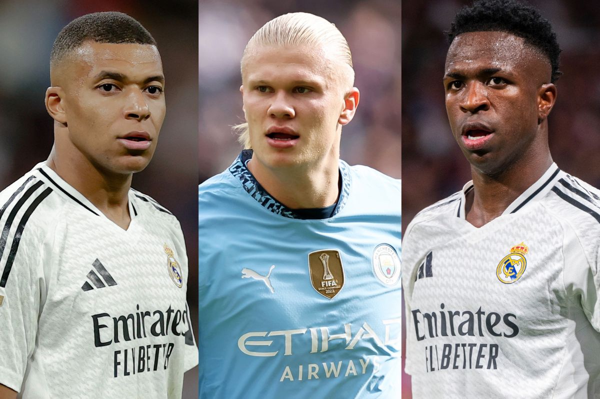 Kylian Mbappe, Erling Haaland and Vinicius Junior