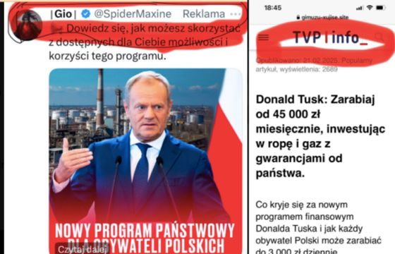 TVP walczy z fałszywymi reklamami w serwisie Elona Muska