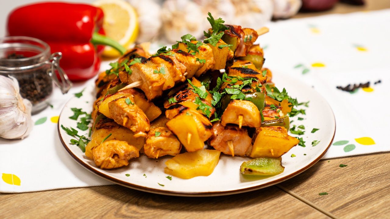 Hawaiian chicken skewers: The new backyard barbecue sensation