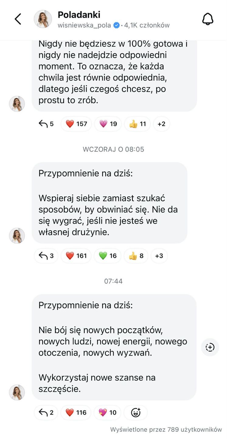 Pola Wiśniewska na Instagramie