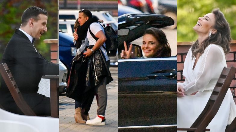 Edyta Herbuś i Tomasz Barański gawędzą na planie "Ameryka da się lubić"