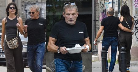 Zakochany Marek Włodarczyk z młodszą o 38 lat partnerką: żywe dyskusje, stołowanie się w barze mlecznym i czułe objęcia