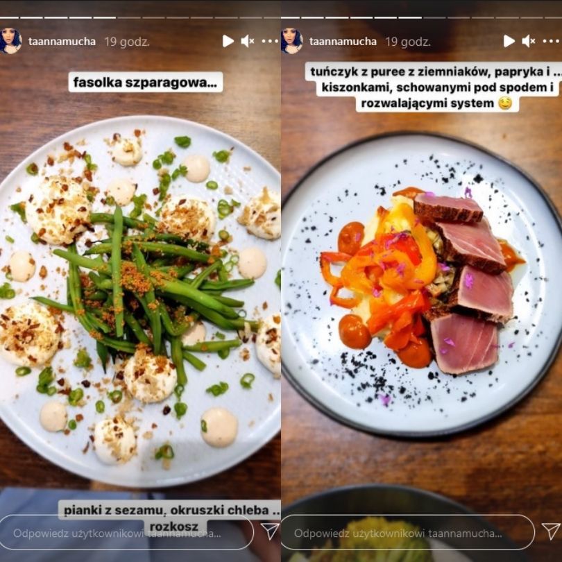 Anna Mucha relacjonuje wizytę we francuskiej restauracji