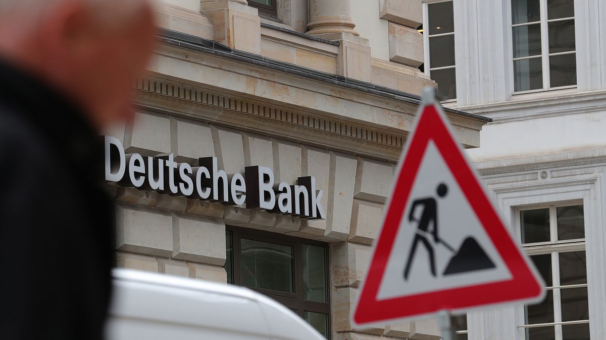 HafenCity Quarter in Germany's Affluent Port CityThe logo of Deutsche Bank AG sits outside a bank branch in Hamburg, Germany, on Monday, May 6, 2019. The city has more than its fair share of millionaires and, according to the Bloomberg Billionaires Index, at least five of the 30 richest Germans live in Hamburg. Photographer: Krisztian Bocsi/Bloomberg via Getty ImagesBloombergE.U., EU, Europe, EMEA, Business Finance and Industry, Hamburg