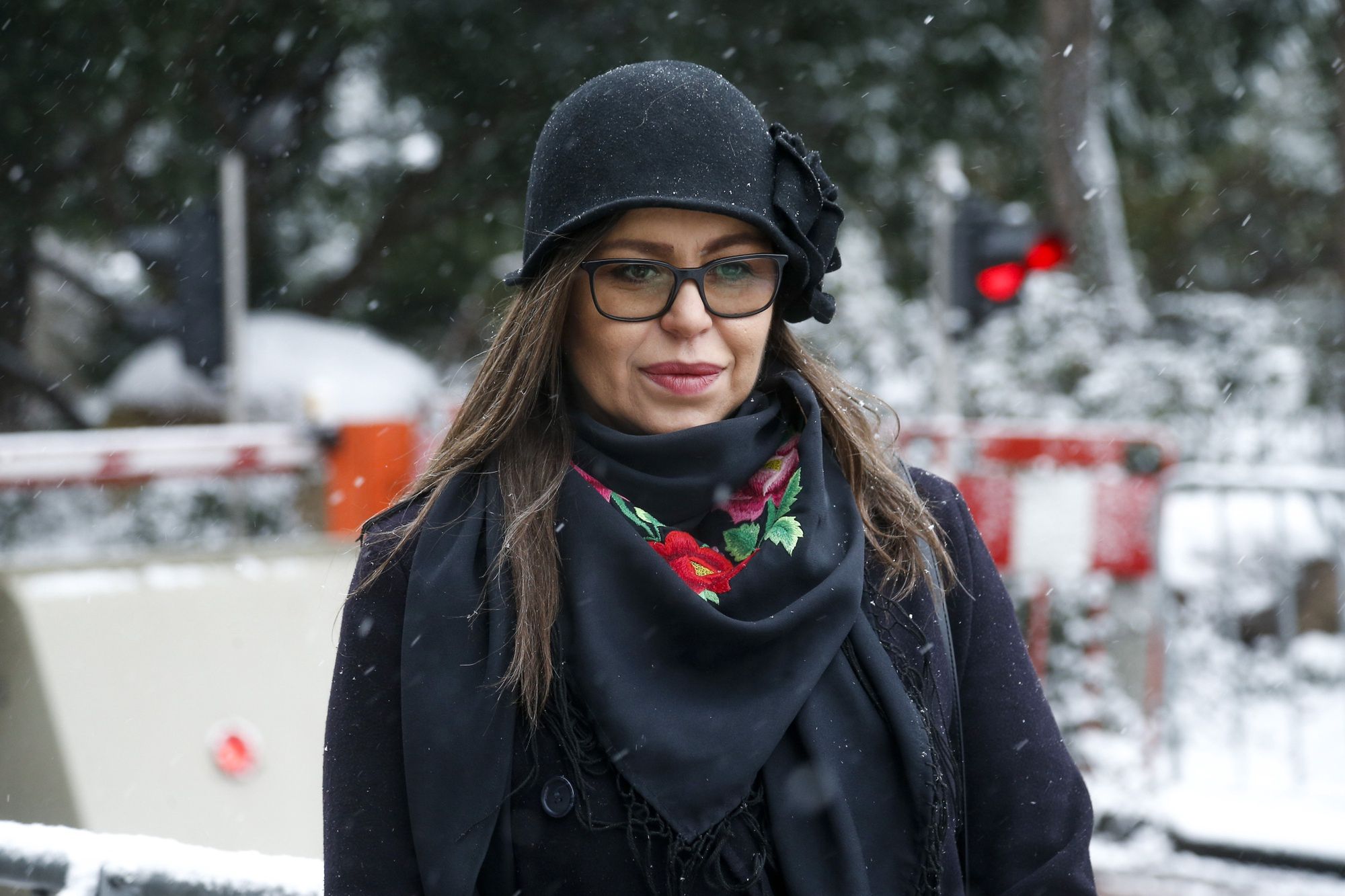 Joanna Krochmalska na konferencji przed Sejmem 