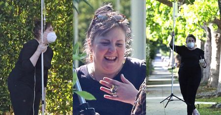 Lena Dunham świętuje 34. urodziny, spacerując po Los Angeles z mrożoną kawą i KROPLÓWKĄ W RĘKU (ZDJĘCIA)