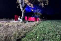 Koszmarny wypadek. BMW w płomieniach, w środku dwa ciała