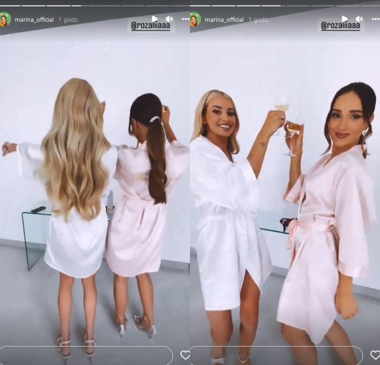 Marina Łuczenko na weselu przyjaciółki