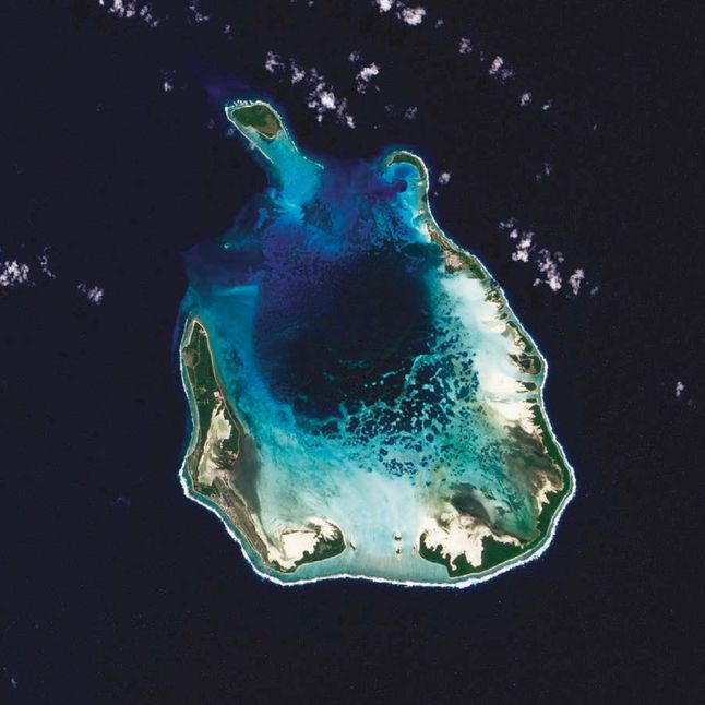 Wyspy Kokosowe widziane z satelity
