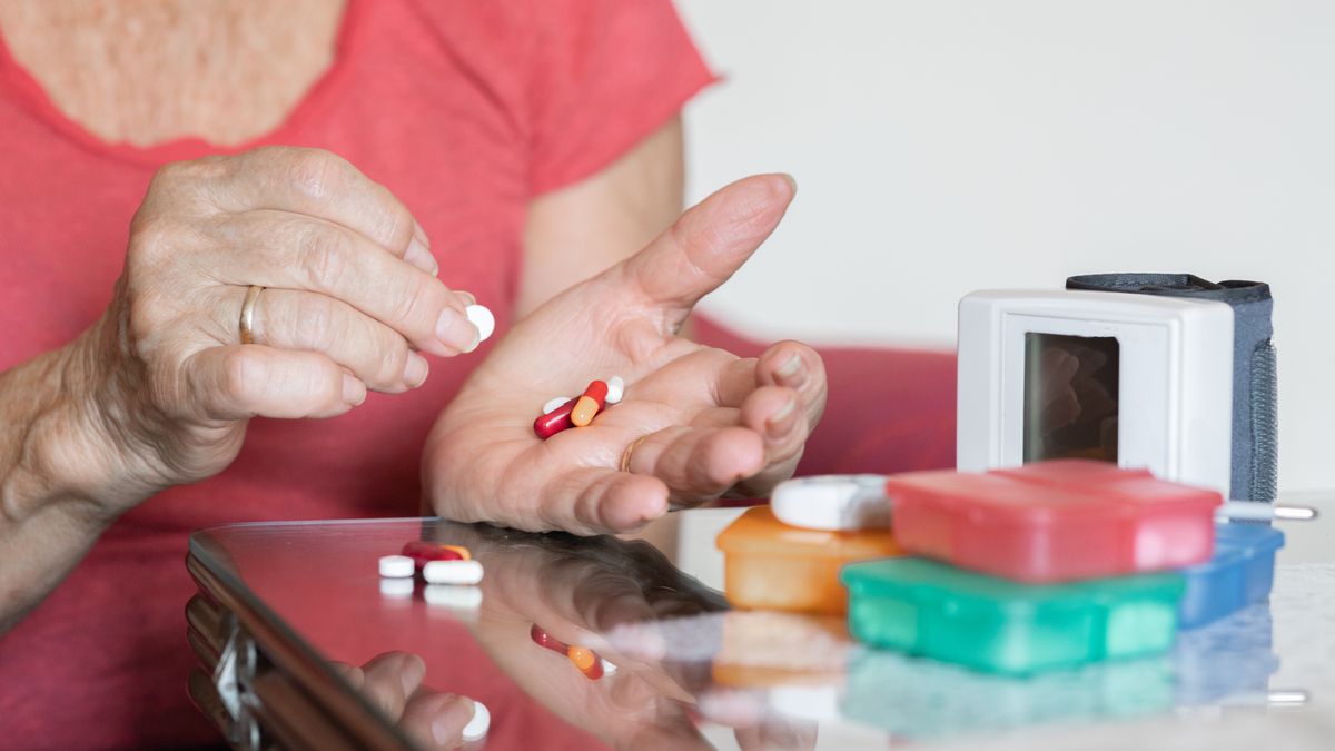 hands of elderly woman checking her medication, medical treatment, blood pressure monitor and oximeter at home
unrecognizable, woman, elderly, alzheimer, pill, illness, medicine, medication, disease, old, sorrow, treatment, therapy, health, pensioner, senior citizen, sick, pharmaceutical, geriatric, memory, retiree, drug, tablet, remedy, supplement, vitamin, capsule, dose, painkiller, health care, pain, prescription, blood pressure, cardiac, heart, cancer