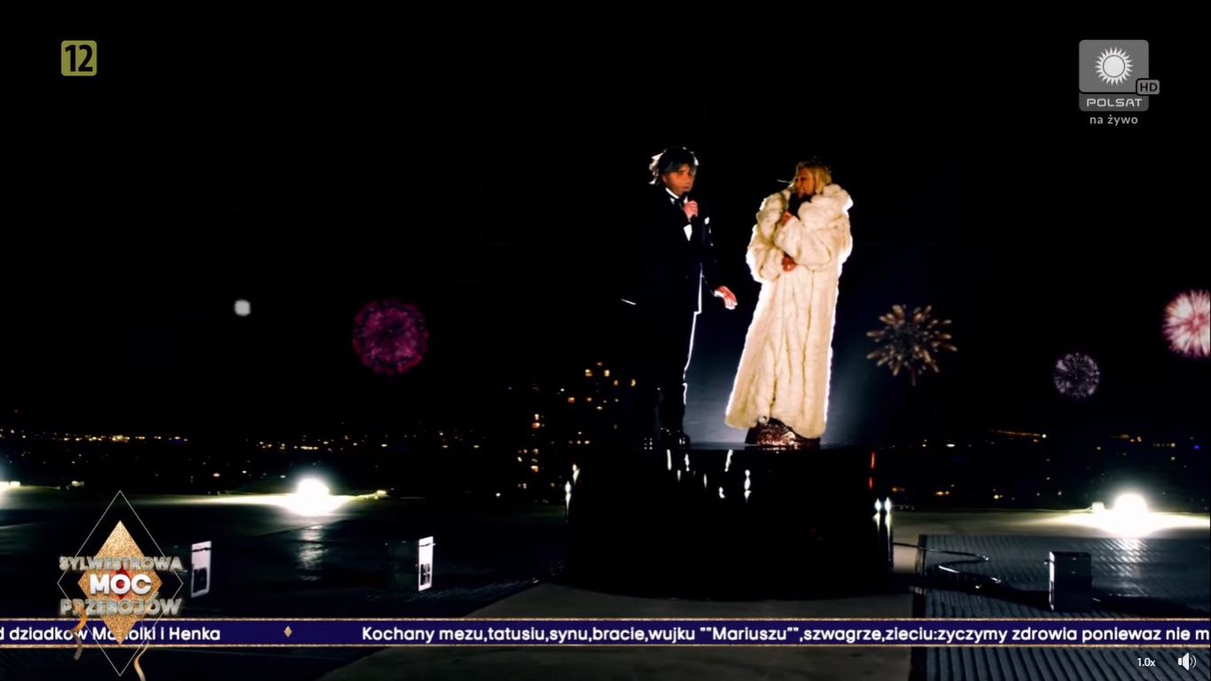 Małgorzata Walewska i "Andrea Bocelli" na Sylwestrze Polsatu