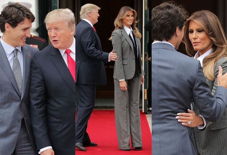 Donald i Melania Trump spotkali się z Justinem Trudeau