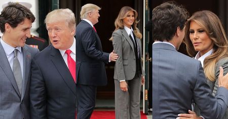 Donald i Melania w garniturze spotkali się z Justinem Trudeau! (ZDJĘCIA)