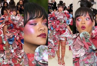 Rihanna w "sukni z salami" po raz kolejny została okrzyknięta "królową gali MET"! (ZDJĘCIA)