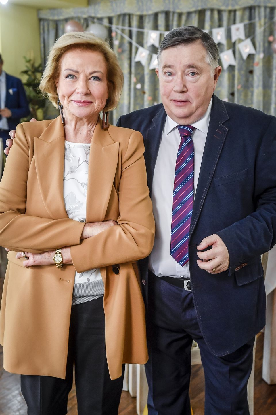 Bożena Dykiel i Mieczysław Hryniewicz na planie "na Wspólnej"