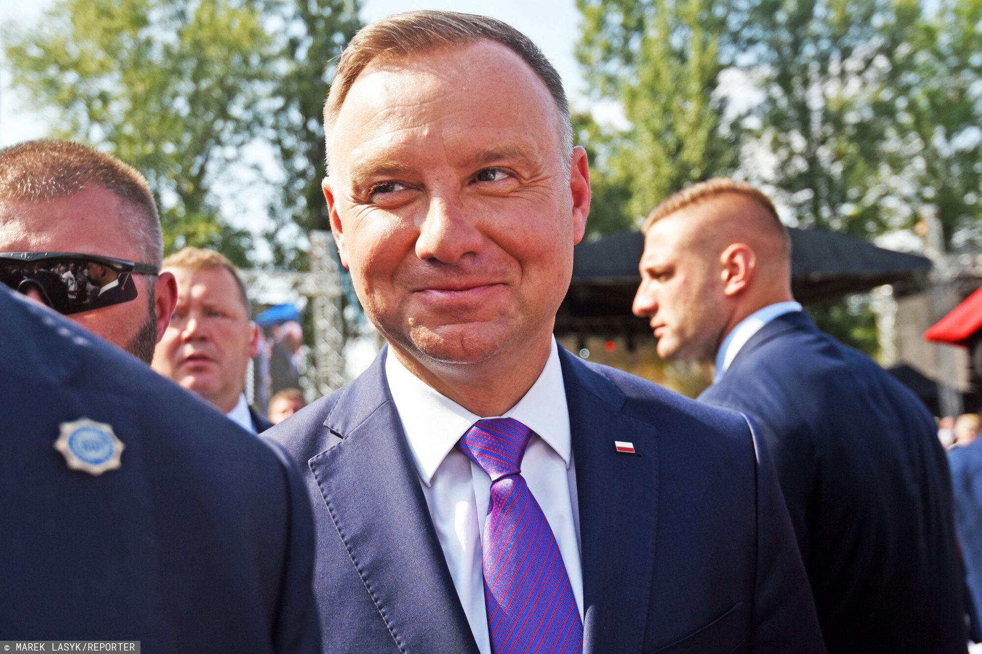 Zapracowani Andrzej Duda i Agata Duda świętują dożynki w Zbylitowskiej Górze