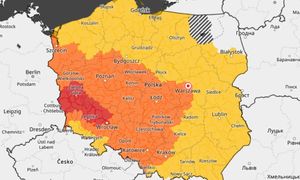 Na mapie pojawił się czerwony kolor. Tu będzie najgorzej