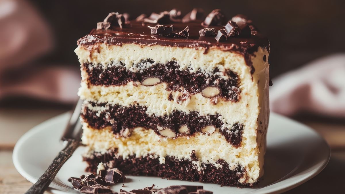 Mięciutki biszkopt przekładam kremem z białą czekoladą