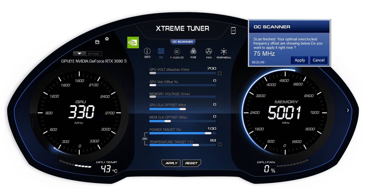 KFA2 GeForce RTX 3090 Ti - skaner OC