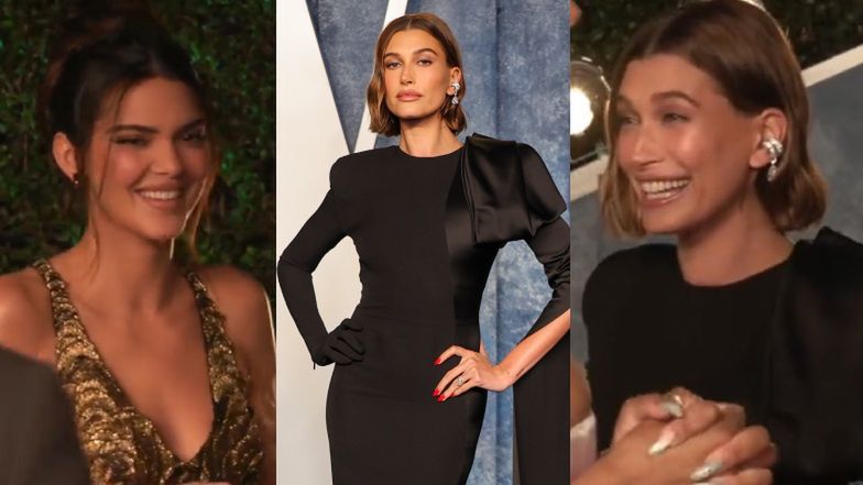 Oscary 2023. ROZEŚMIANA Hailey Bieber w towarzystwie sióstr Jenner BRYLUJE na imprezie "Vanity Fair" po głośnej dramie z Seleną Gomez (ZDJĘCIA)