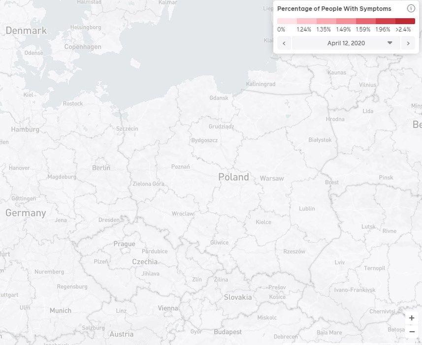 Facebook pokazuje ogniska epidemii. Polska w kolejce