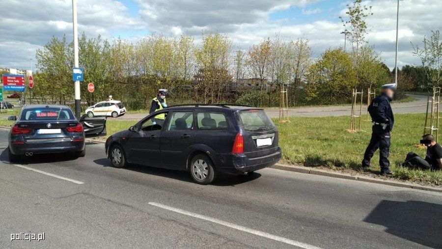 Samochód uciekiniera (fot. Policja)