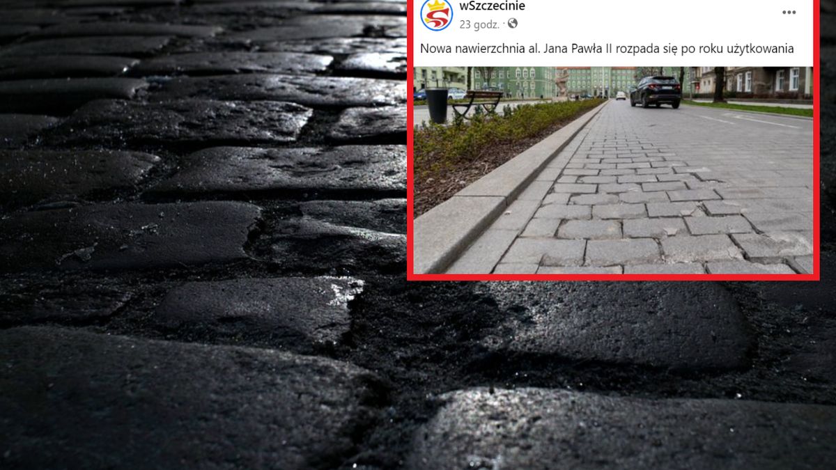 Nowa nawierzchnia w Szczecinie już wymaga naprawy