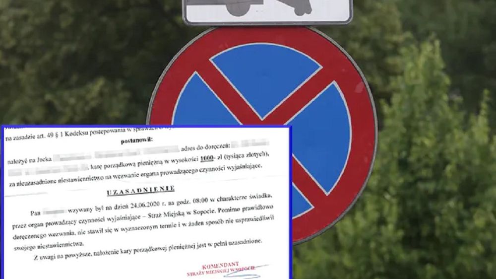 1000 zł kary za zgłoszenie złego parkowania otrzymał pan Jacek.