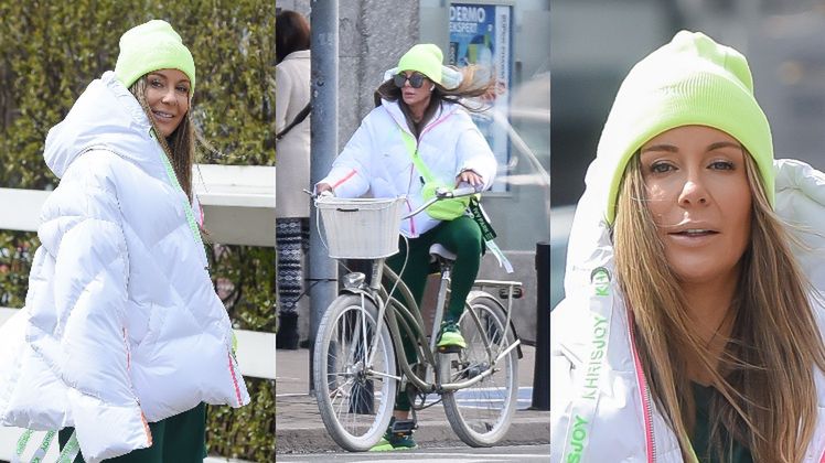 Małgorzata Rozenek śmiga na rowerze