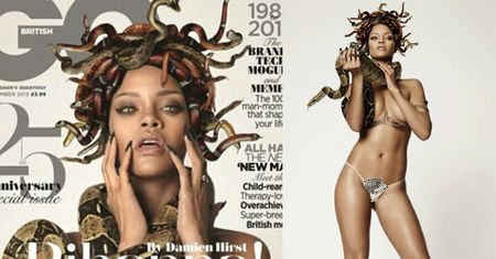 Rihanna NAGO Z... WĘŻAMI NA GŁOWIE! (ZDJĘCIA)