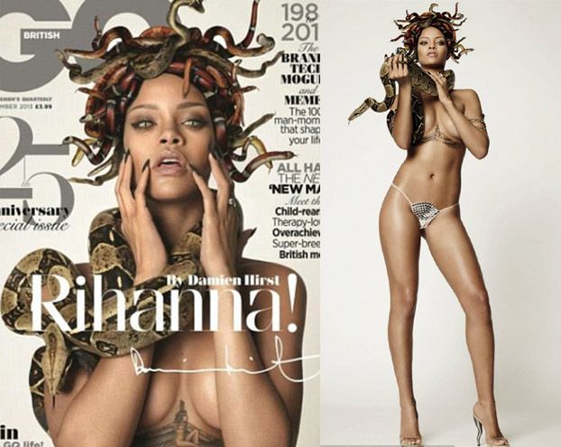 Rihanna NAGO Z... WĘŻAMI NA GŁOWIE! (ZDJĘCIA)