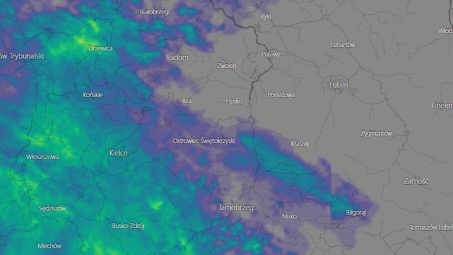 Opady nadciągające nad województwo lubelskie | fot. windy