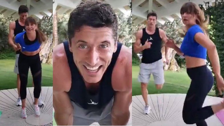 Anna Lewandowska zrobiła morderczy trening Robertowi Lewandowskiemu