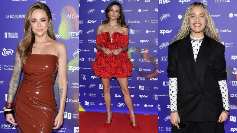 Gwiazdy pozują na gali Fryderyków