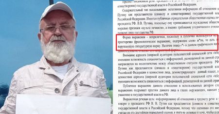 Napisał to na plakacie. Sąd uznał, że chodzi o Putina