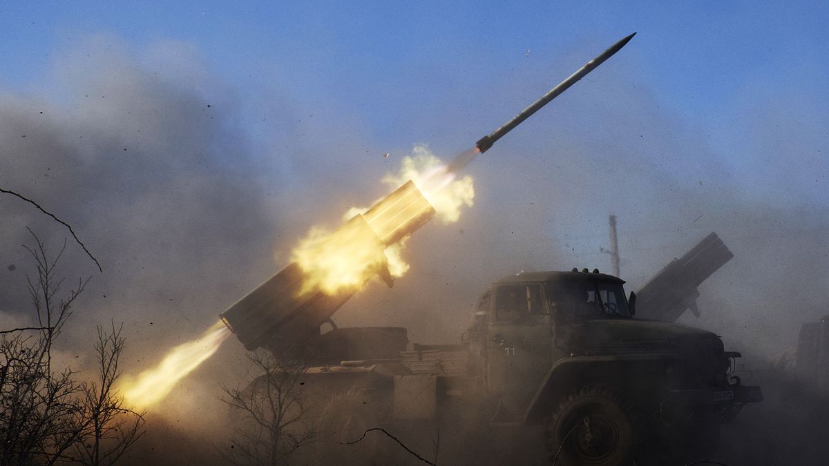 Pro Russian Rebels Fire Rockets On Ukrainian Positions
DEBALTSEVE, UKRAINE - FEBRUARY 13: Pro Russian rebels fire grad rockets on Ukrainian positions under orders of Olga Sergeevna, also known as Corsa, on February 13, 2015 in Debaltseve, Ukraine.   Corsa is the only woman commander of a artillery unit fighting for the Donetsk People's Republic . The leaders of Russia, Ukraine, Germany and France have announced that they have reached a ceasefire deal, that is due to begin on February 15. (Photo by Pierre Crom/Getty Images)
Pierre Crom
conflict, DNR, Donbas, Donetsk, DRP, Europe, frontline, military, People, pro-Russian, rebel, rebels, Republic, Russia, Ukraine, war, topics, topix, bestof, toppics, toppix, topics, topix, bestof, toppics, toppix