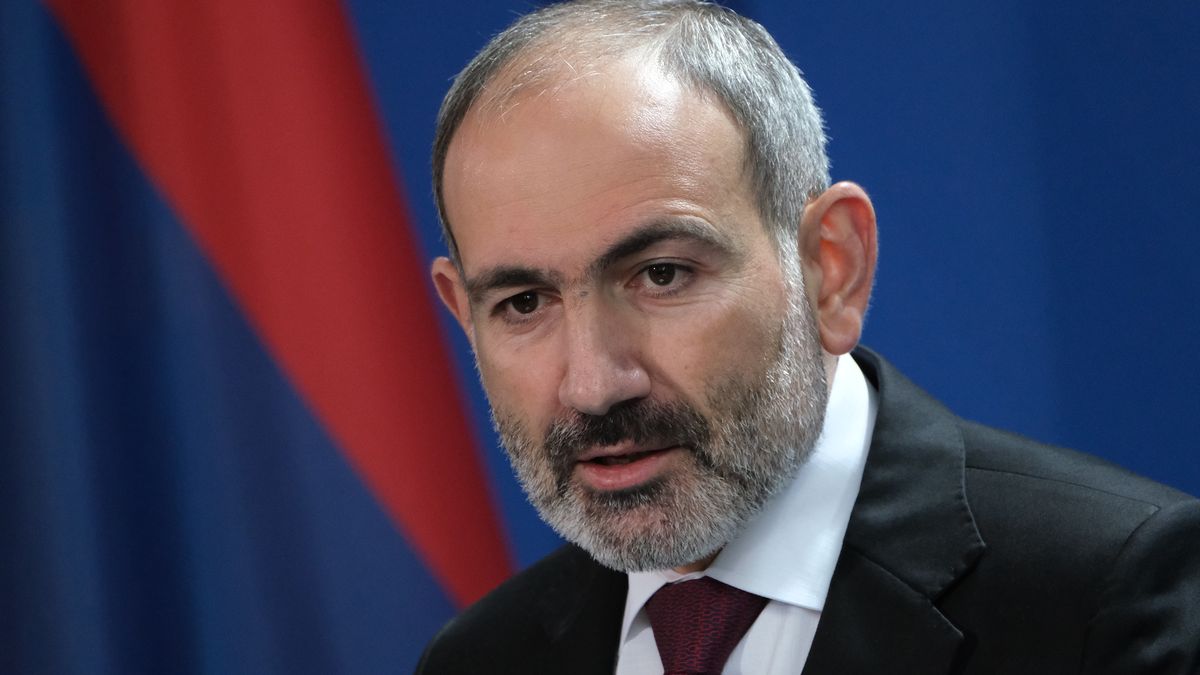 BERLIN, GERMANY - FEBRUARY 13:  Armenian Prime Minister Nikol Pashynian and German Chancellor Angela Merkel (not pictured) speak to the media prior to talks at the Chancellery on February 13, 2020 in Berlin, Germany. Pashynian is in Germany to attend the Munich Security Conference.  (Photo by Sean Gallup/Getty Images)