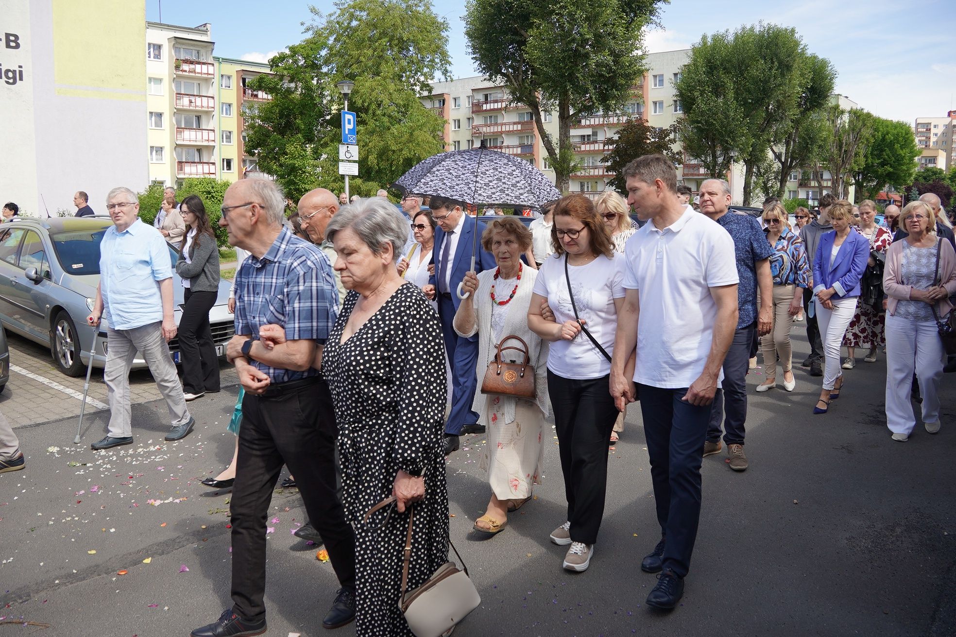 Procesja Bożego Ciała w Parafii Miłosierdzia Bożego w Pile