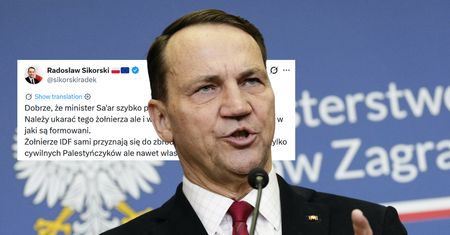 Sikorski: Żołnierze IDF sami przyznają się do zbrodni wojennych