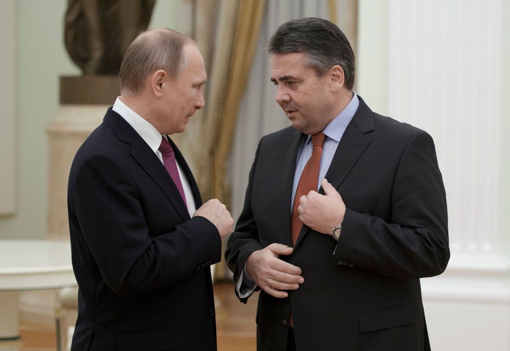 Władimir Putin i Sigmar Gabriel w 2017 