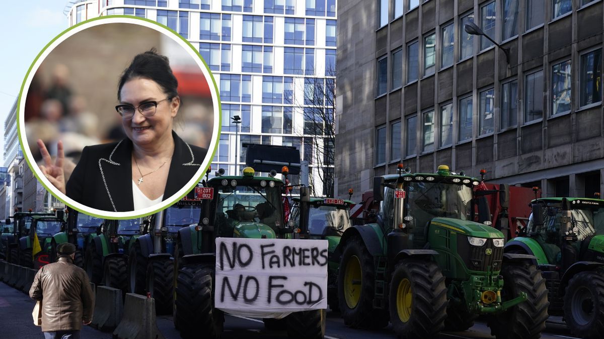 Przed Parlamentem Europejskim w Brukseli trwa protest rolników