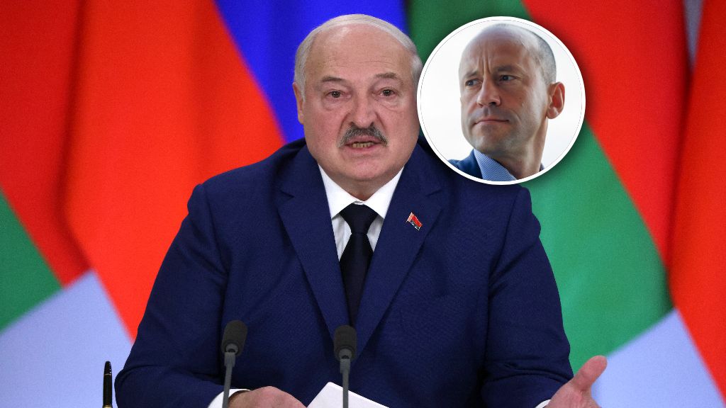 Prezydent Białorusi Aleksander Łukaszenka i Aleksandr Moszeński